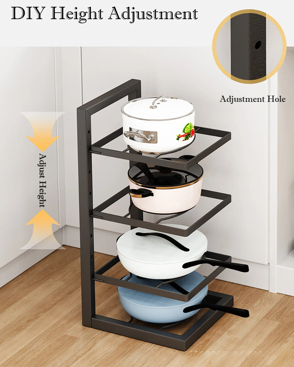 Pot and Pan Organzier for Kitchen