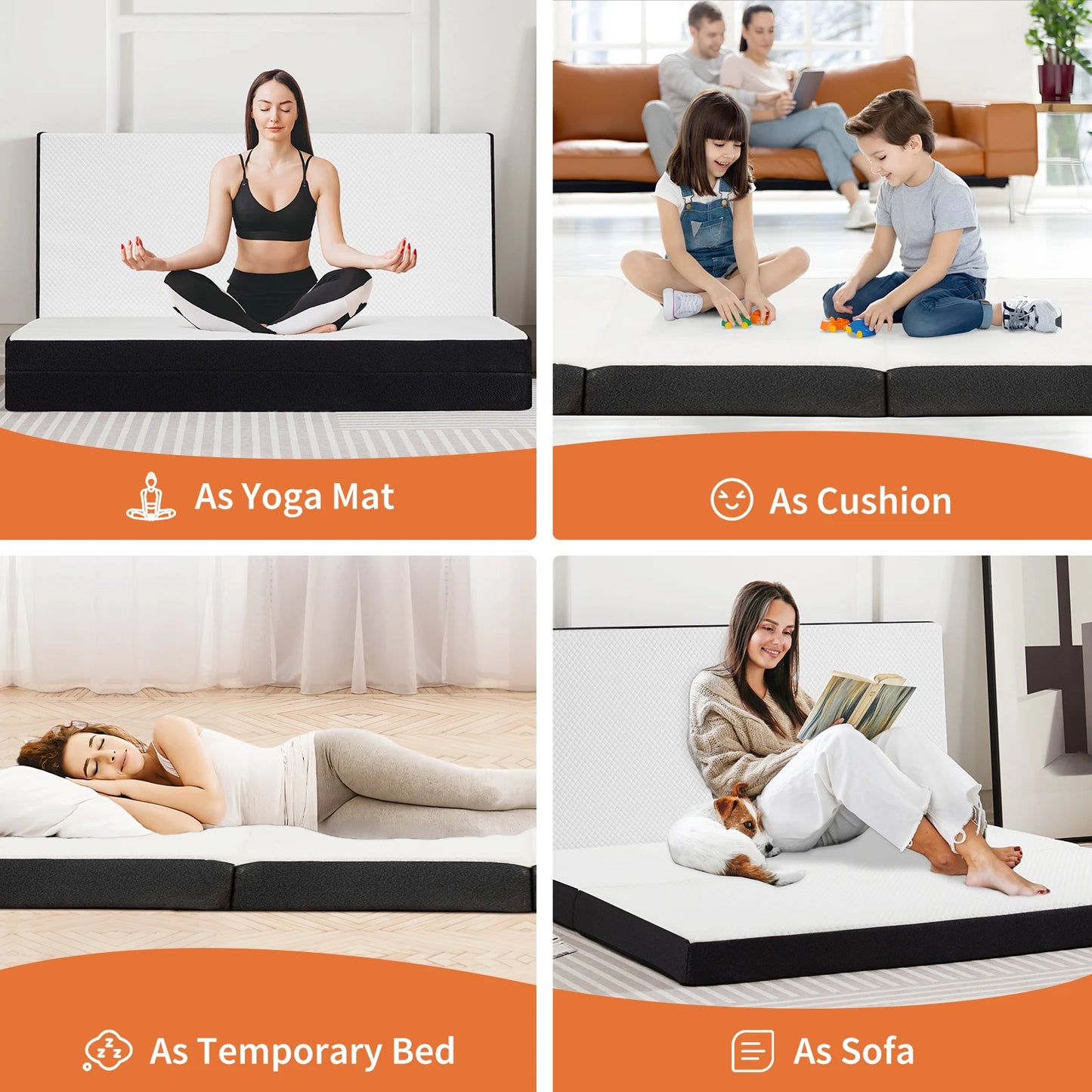 Tri-Fold Memory Foam Mattress
