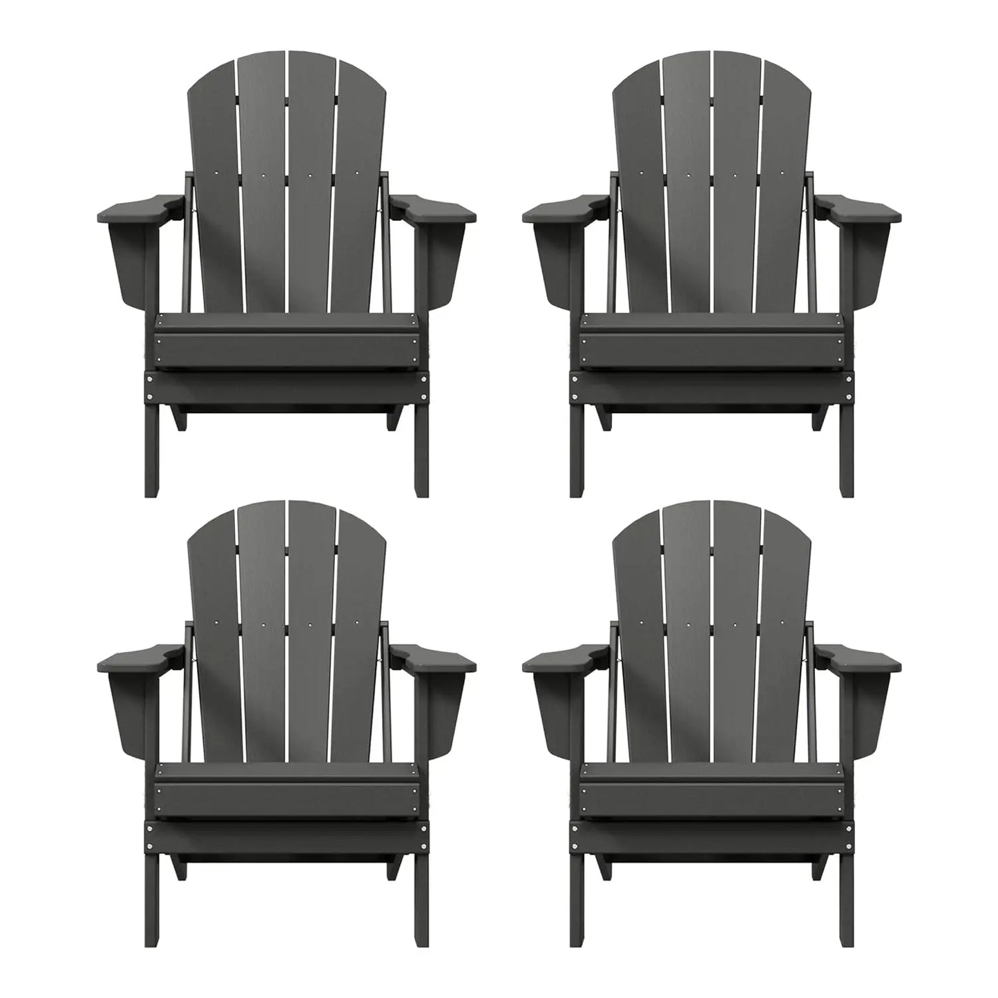 Folding Poly Adirondack Chair (Set of 4)