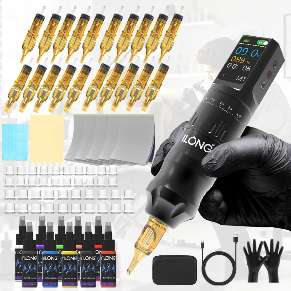 2.7-4.5mm Adjustable Stroke Tattoo Pen Set