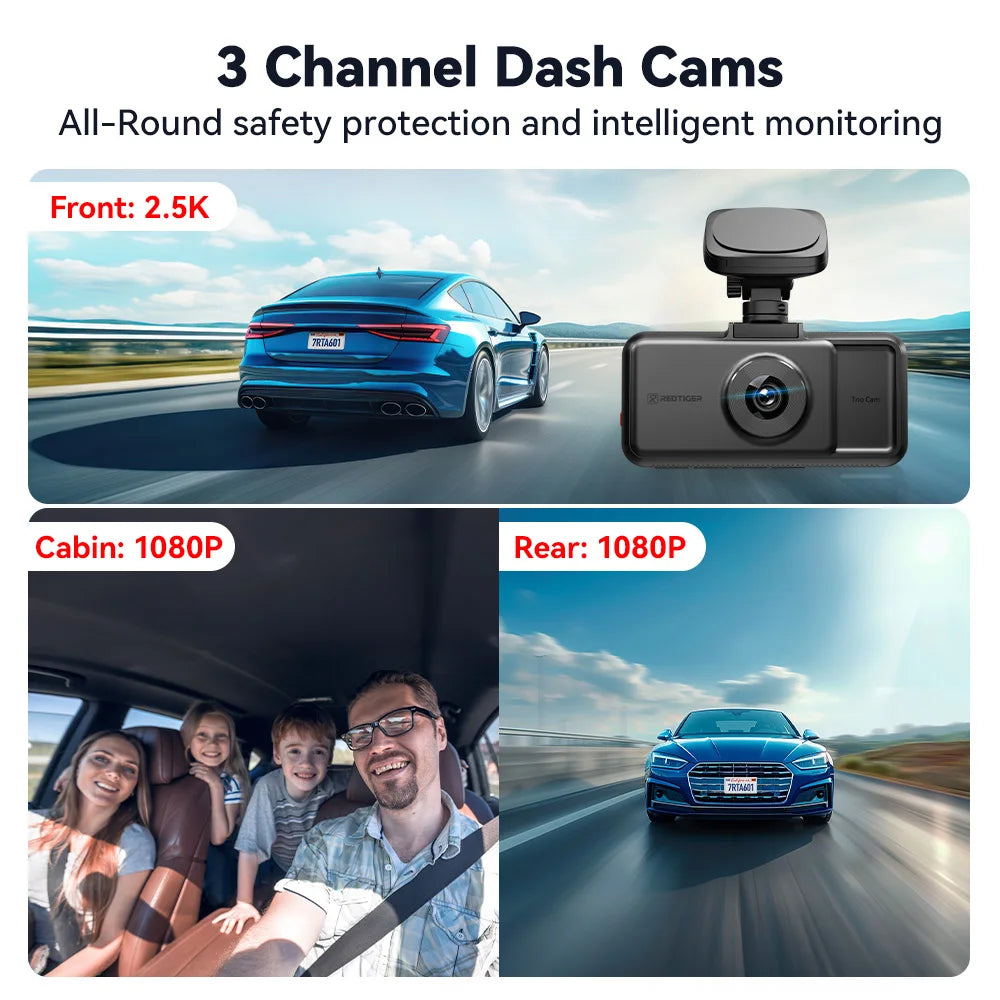 4K Dash Cam Built-in 5.8Ghz WiFi GPS