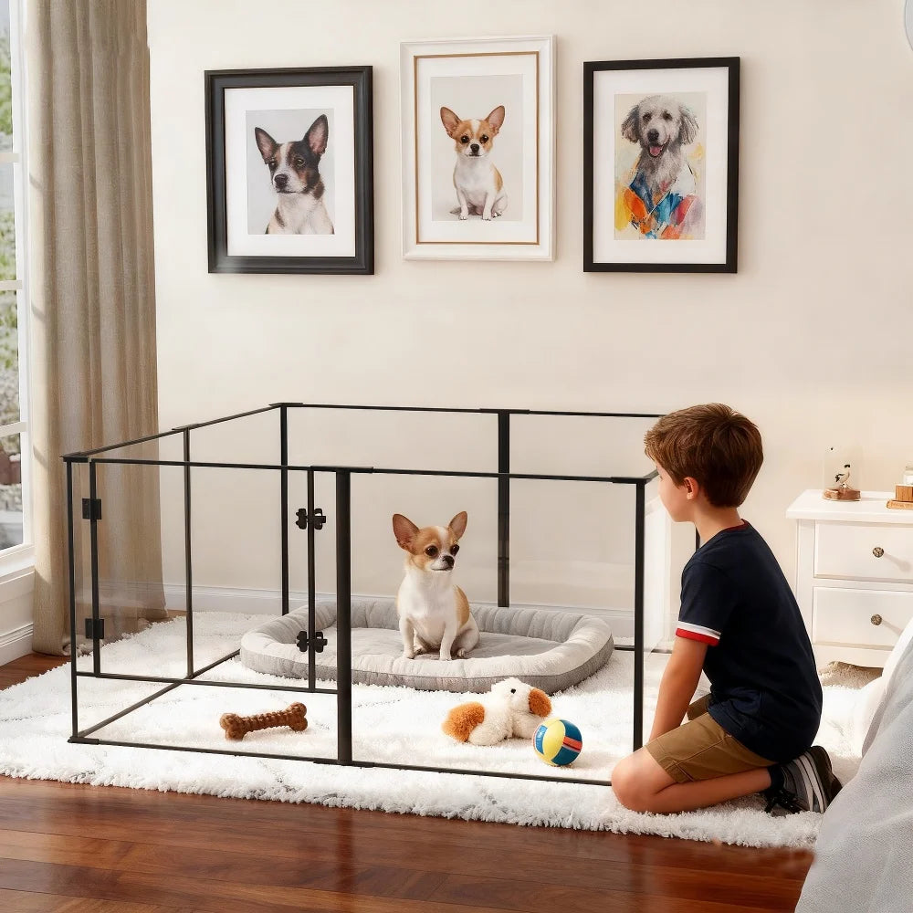 Large Acrylic Dog Playpen Enclosure