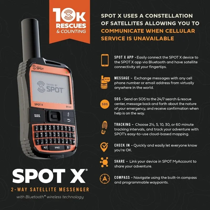 Bluetooth 2-Way Satellite Messenger GPS