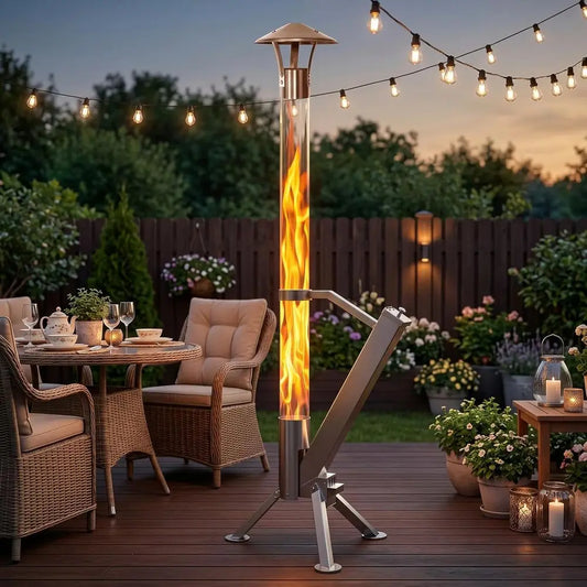 Portable Wood Pellet Stove with Heat Reflector