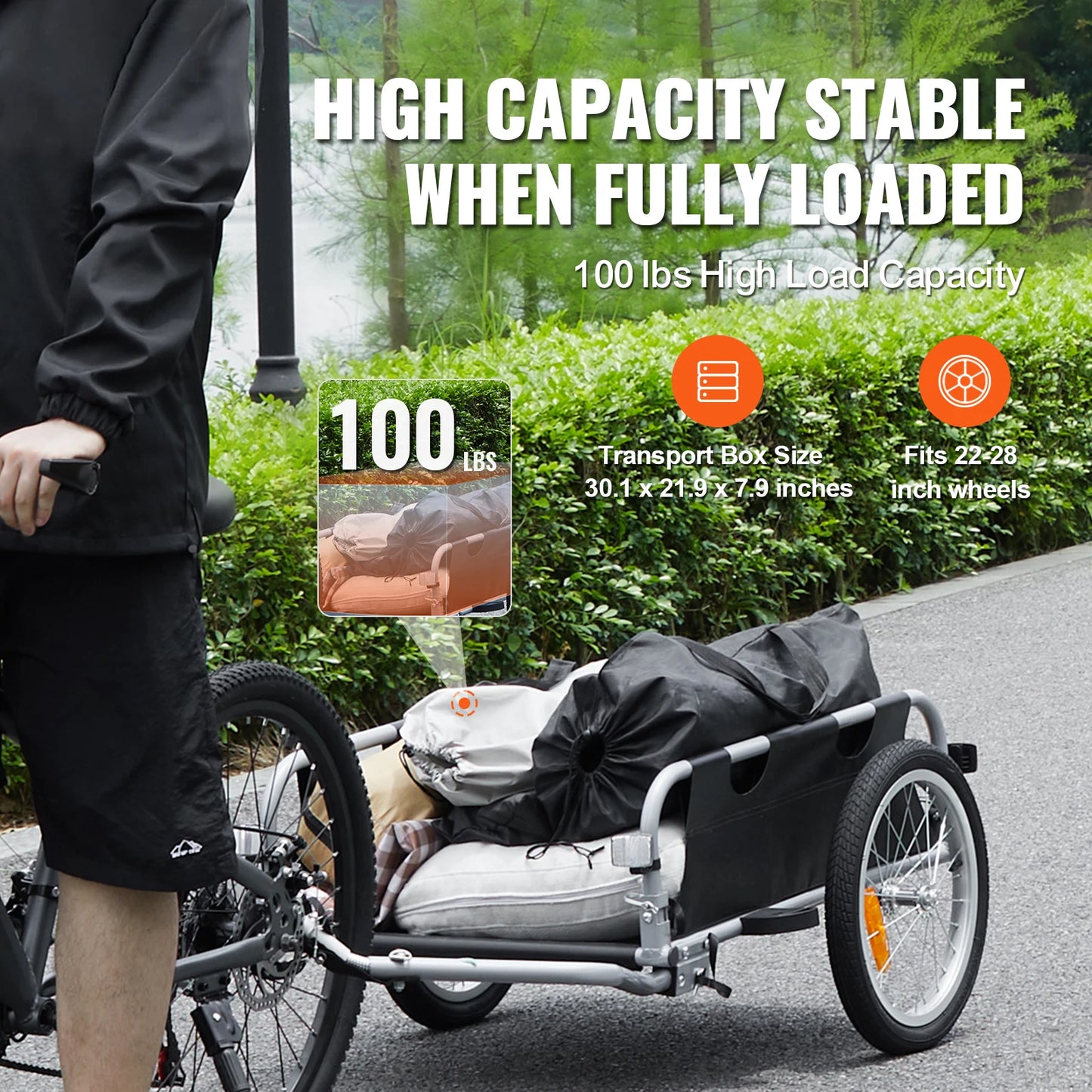 100 lbs Bike Cargo Trailer