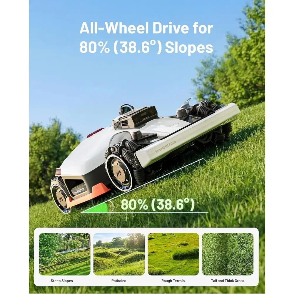 AWD Robot Lawn Mower with Garage (Ship Separately)