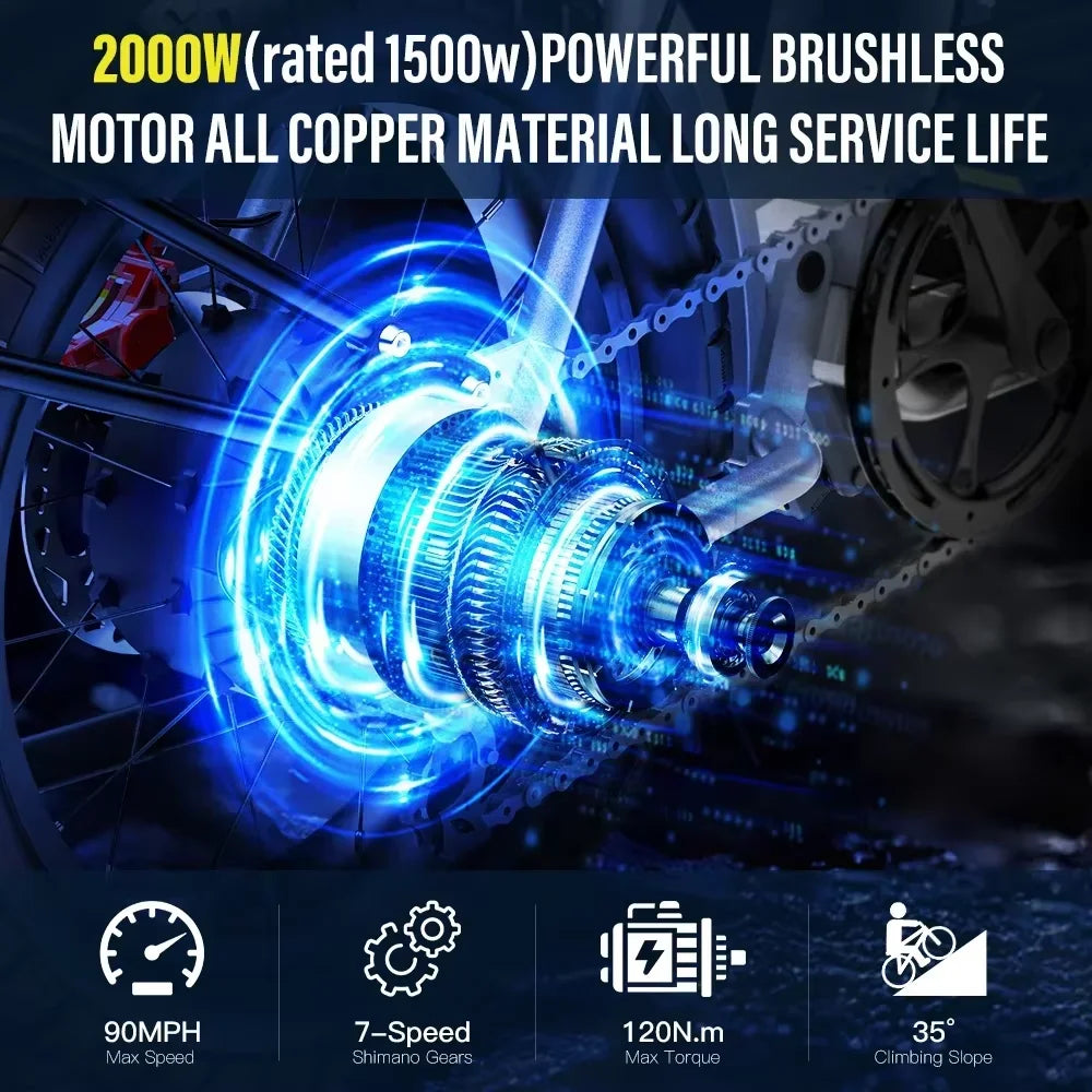 Ebike  2000W motor 60V 27.5AH battery