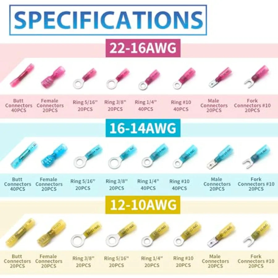 Heat Shrink Wire Connectors Electrical Kit