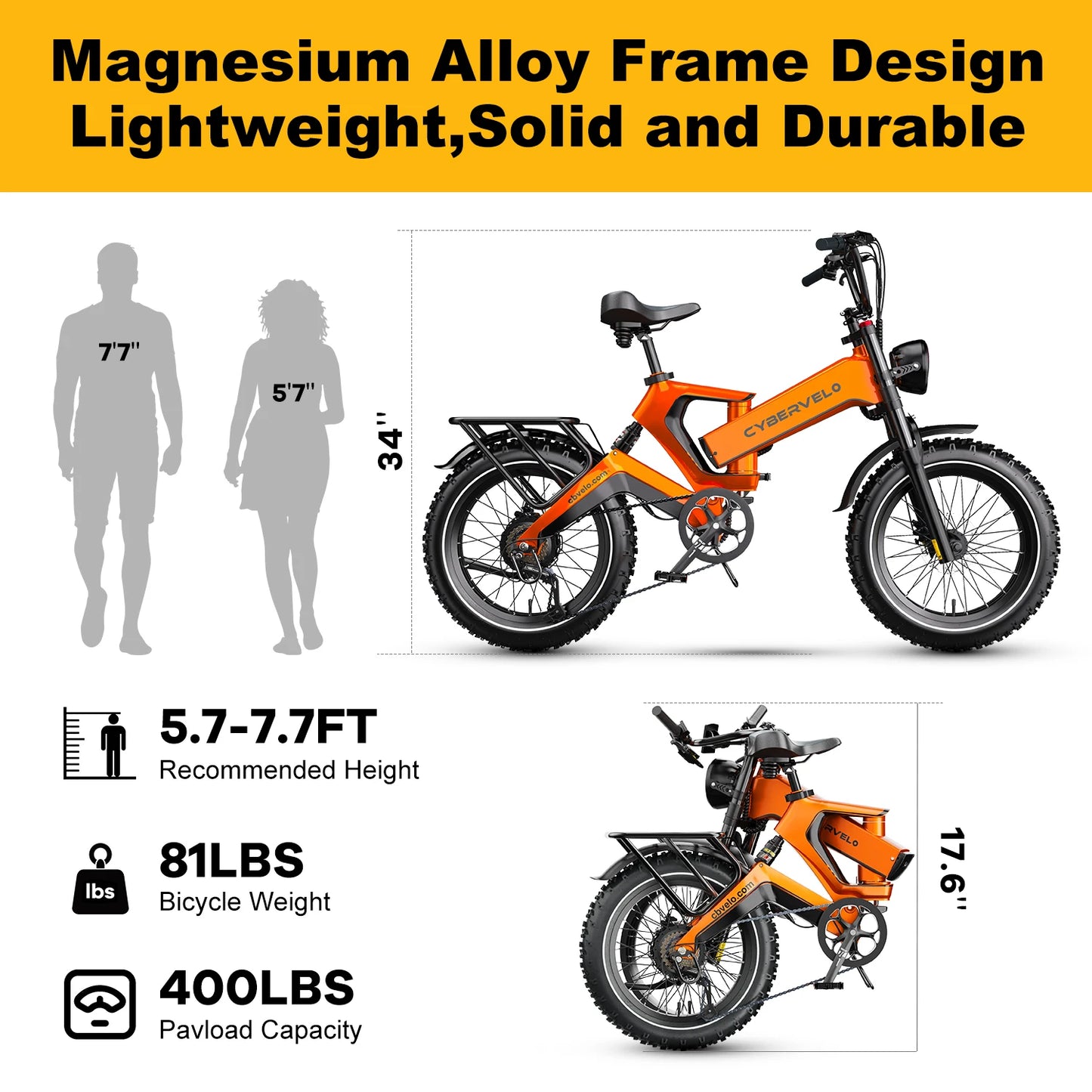 20” Fat Tire 2000W Peak Motor ,48V Removable Battery E Bicycle