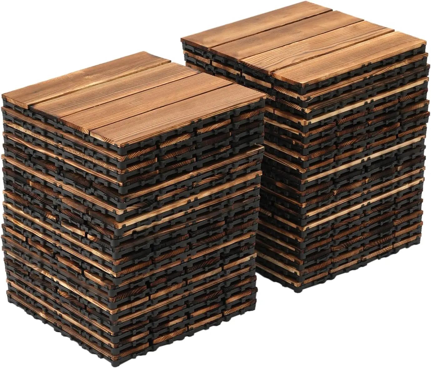 36-Pack 30x30 cm Acacia Mosaic Wood Deck Tiles