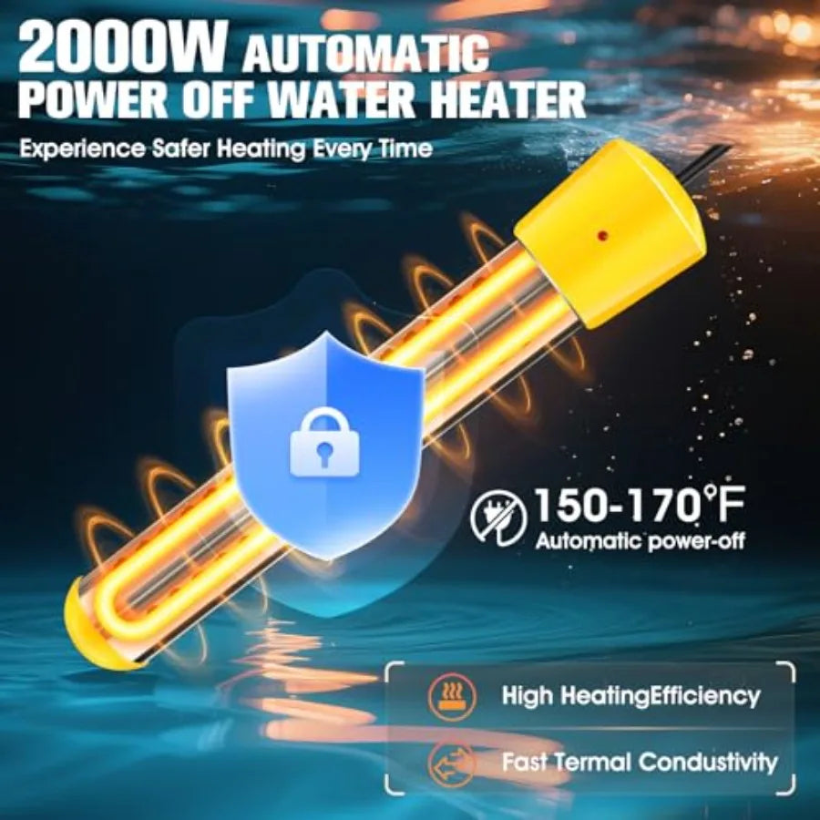 Shower For Camping With 2000W Auto-Off Heater