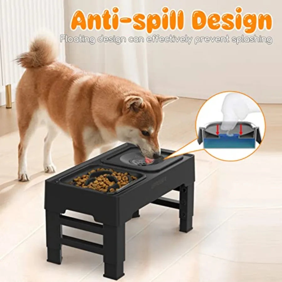 4 Height-Adjustable Dog Bowls