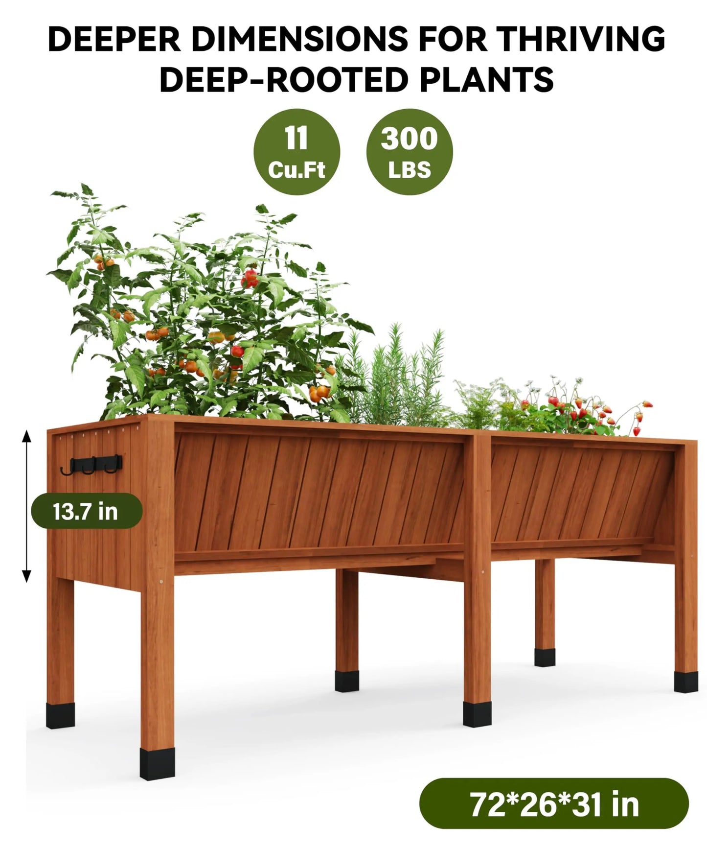 Elevated Cedar Garden Bed