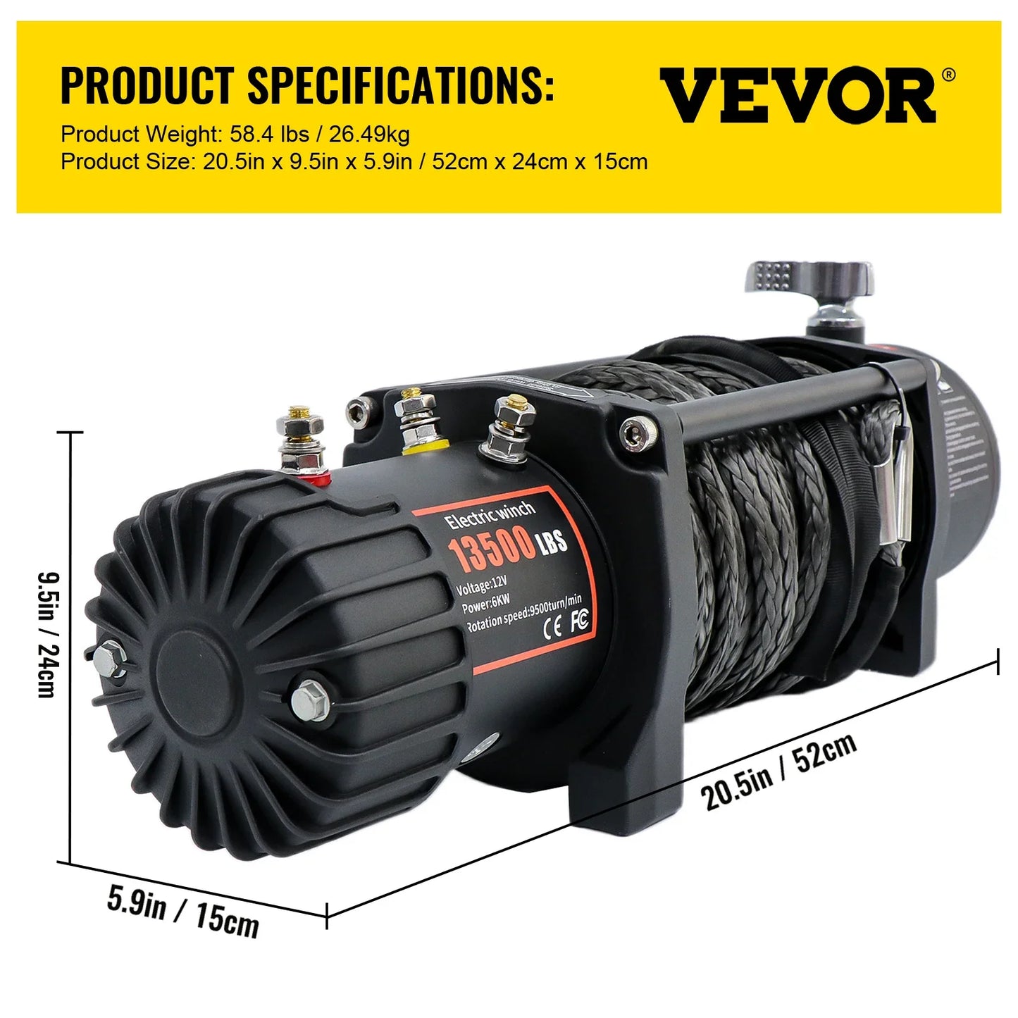 13500LBS Electric Winch 12v