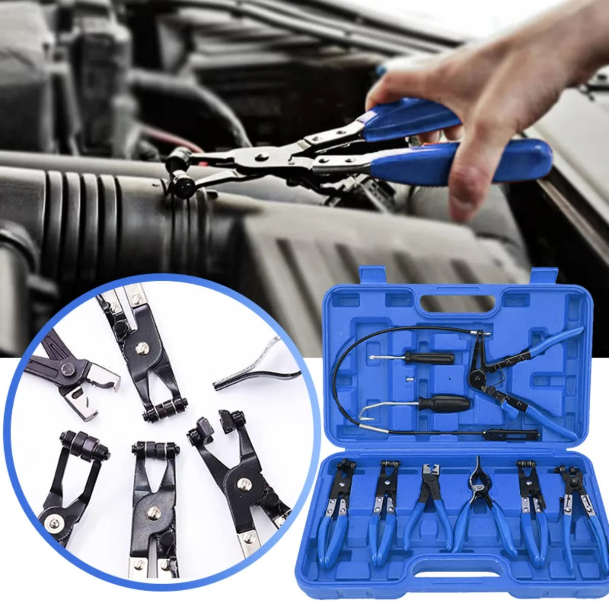 9-piece Spring Hose Clamp Pliers