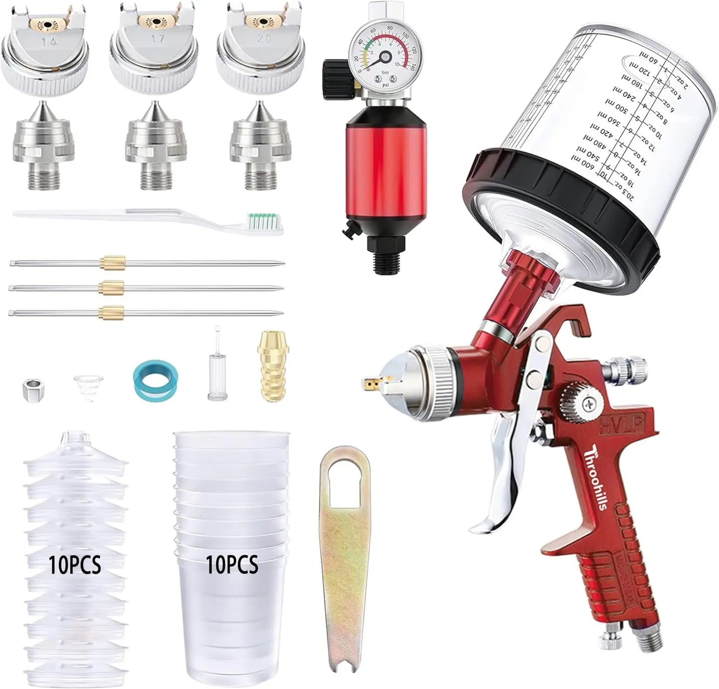 HVLP Gravity Feed Spray Gun Set