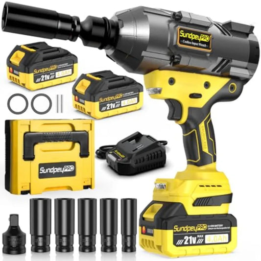 21V Cordless Impact Wrench - 1600Ft-lbs