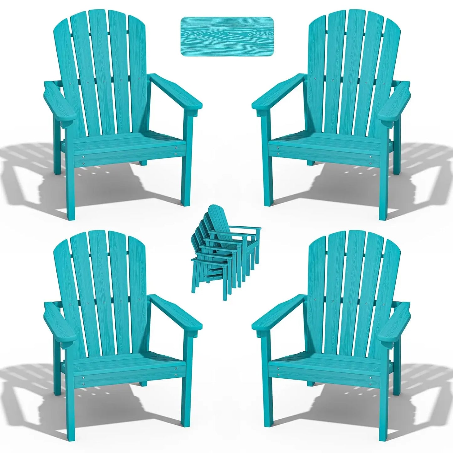 Stackable Adirondack Chairs Set of 4