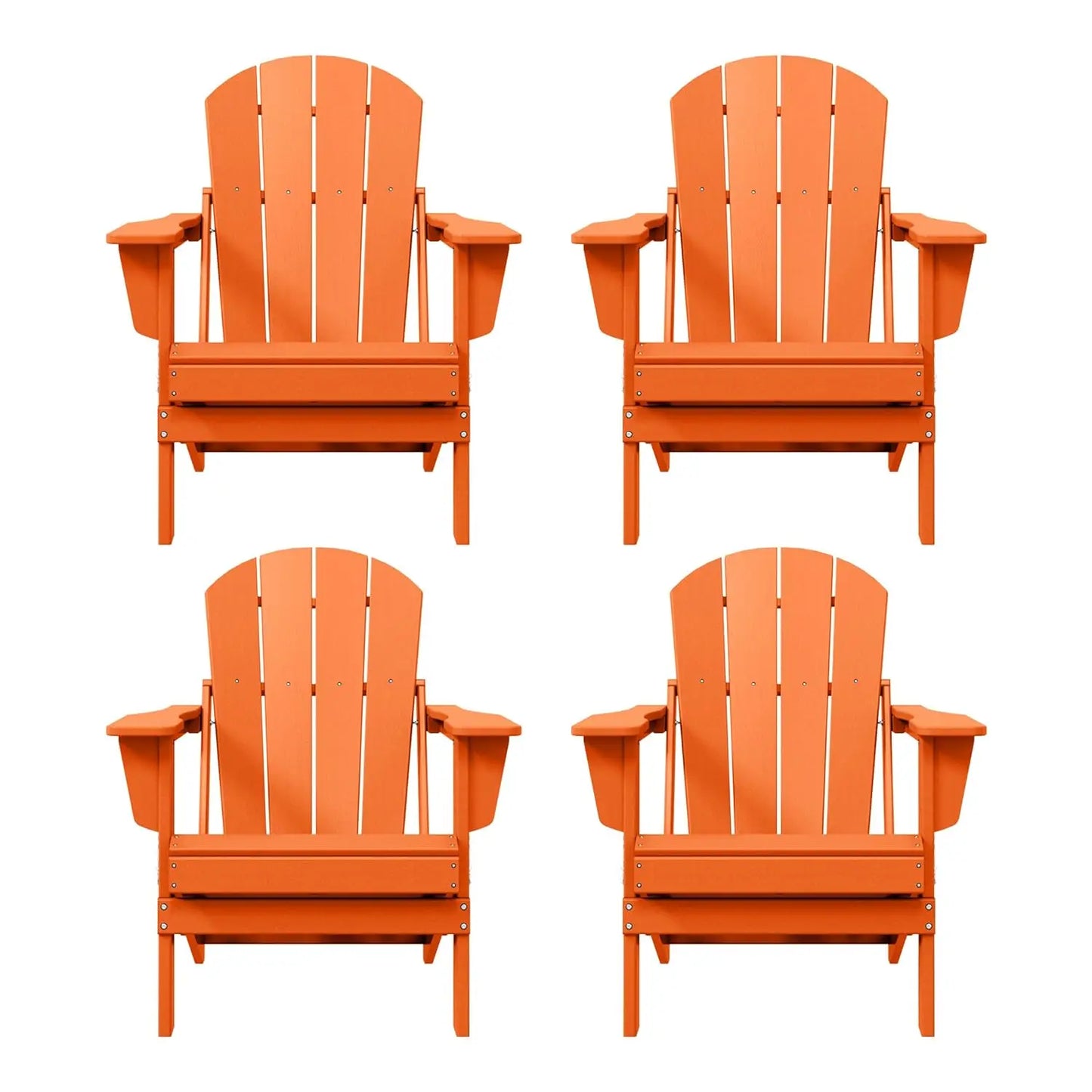 Folding Poly Adirondack Chair (Set of 4)