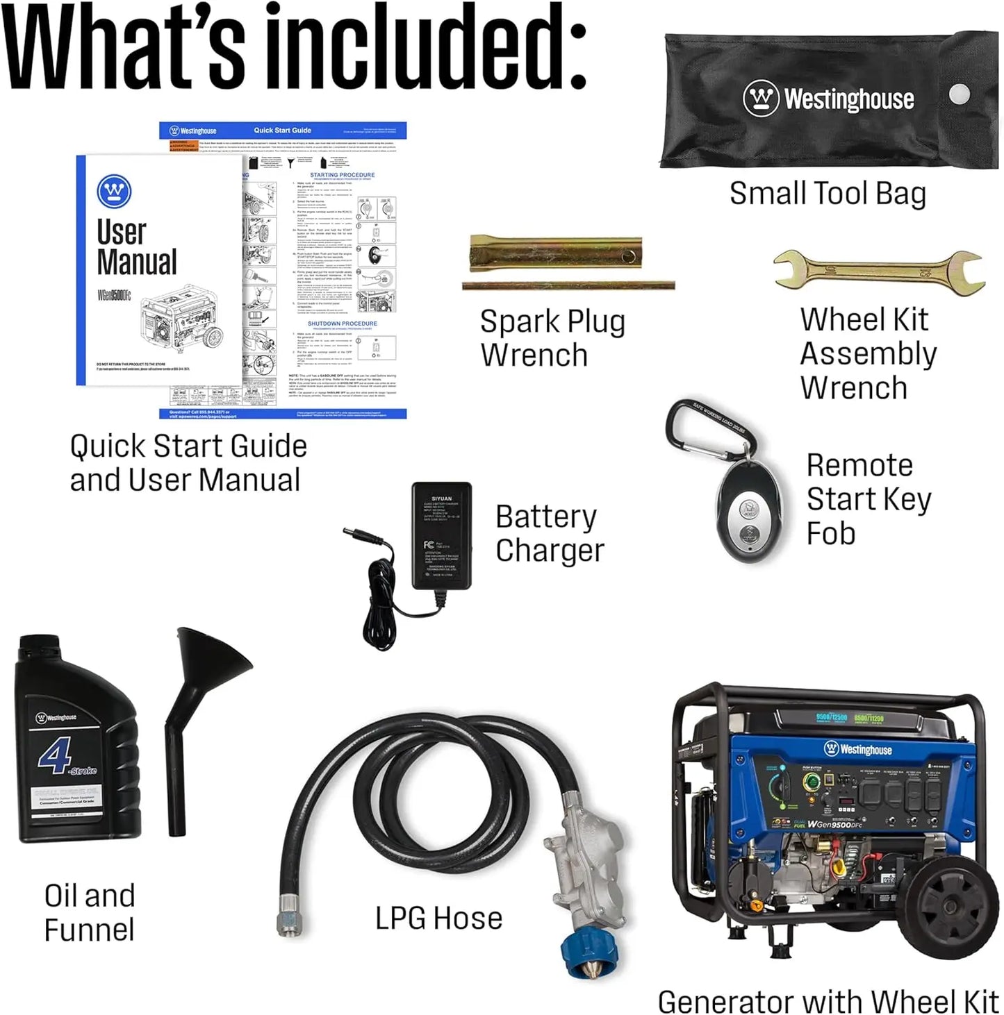 12500 Peak Watt Dual Fuel Home Backup Portable Generator