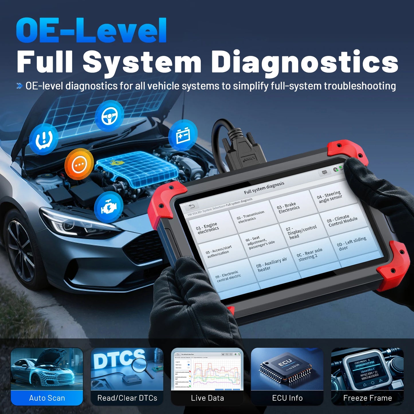 V2.0 OBD2 Scanner All System Car Diagnostic Tool