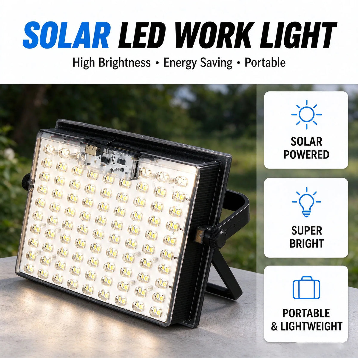 Solar LED Work Light Waterproof