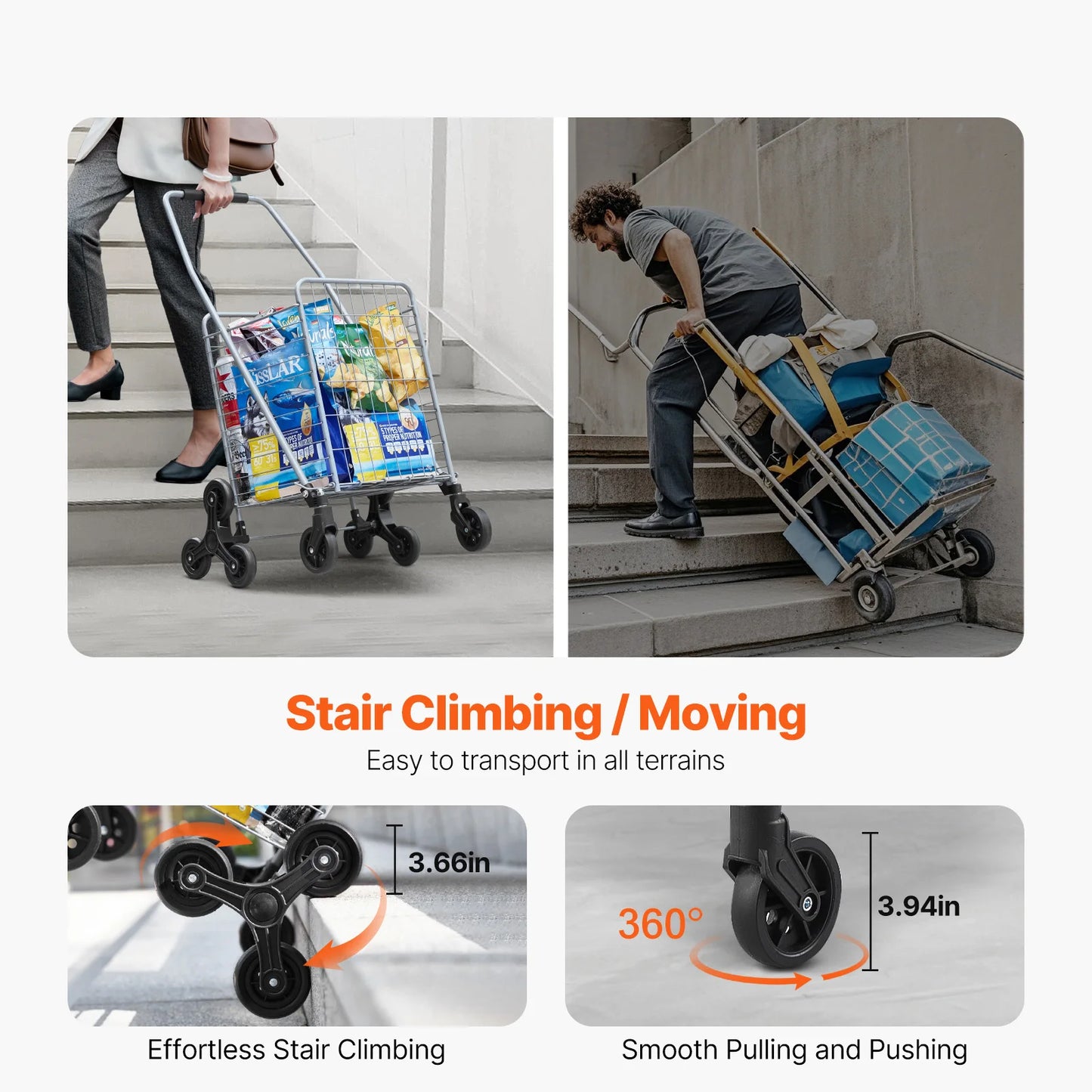 88lbs Stair Climbing Utility Cart