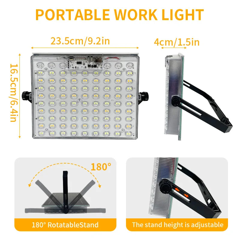 Solar LED Work Light Waterproof