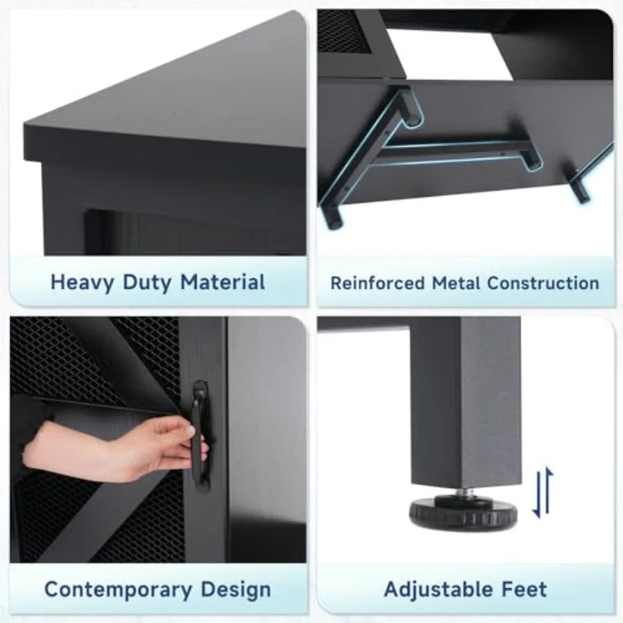 55-75 Gallon Aquarium Stand with Power Outlets and LED Light