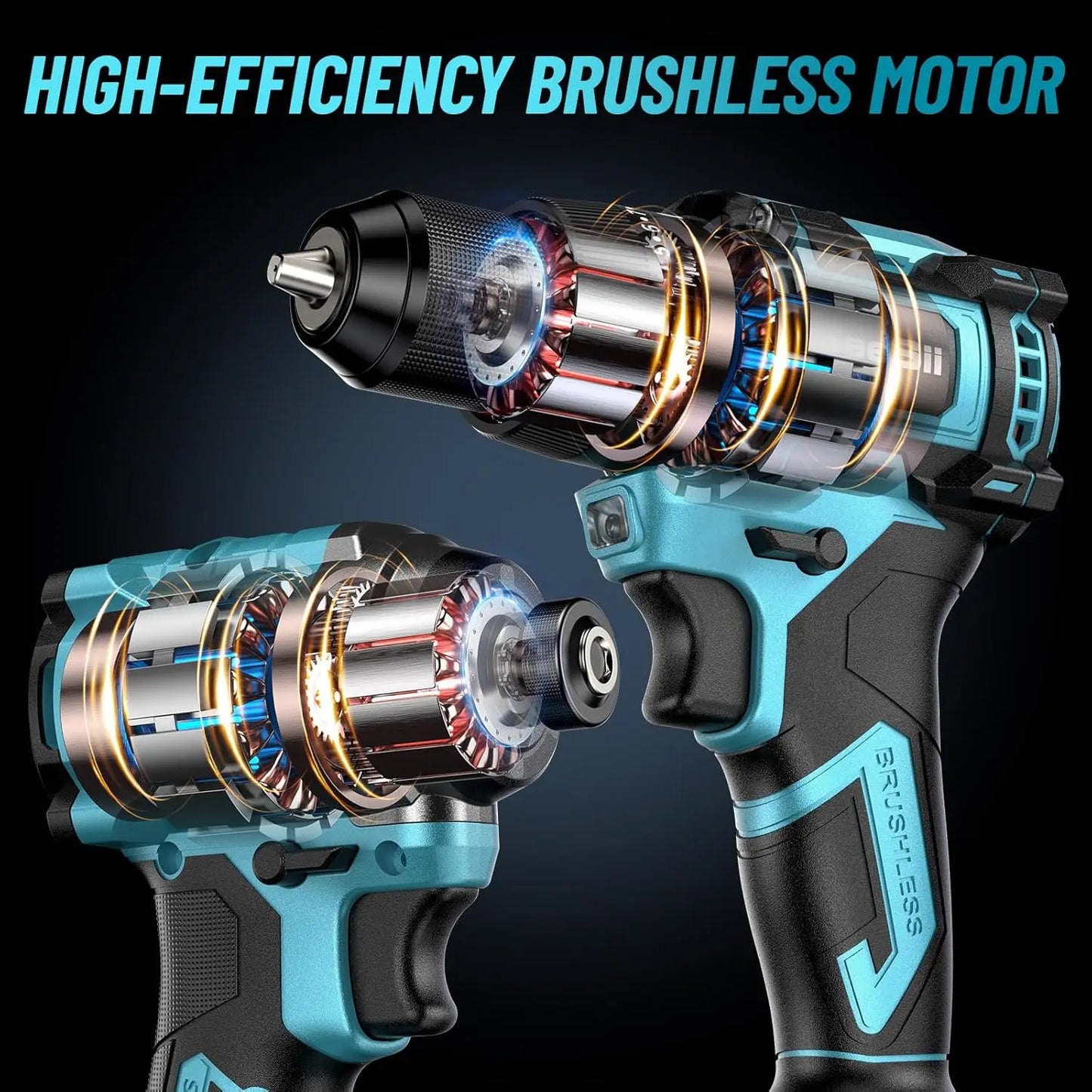 Cordless Electric Drill and Impact Driver