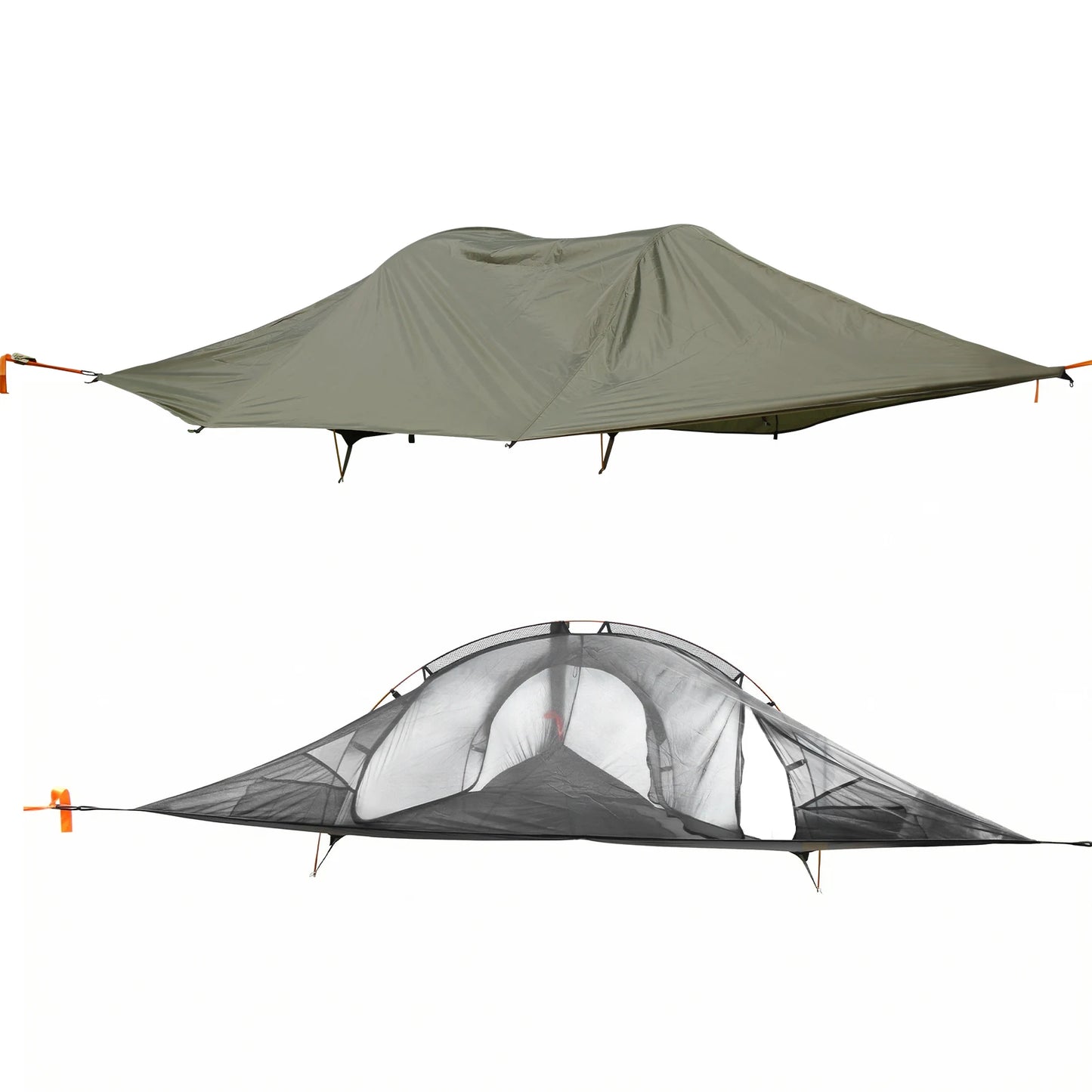 2-Person Tree Tent Hammock with Mosquito Net & RainFly