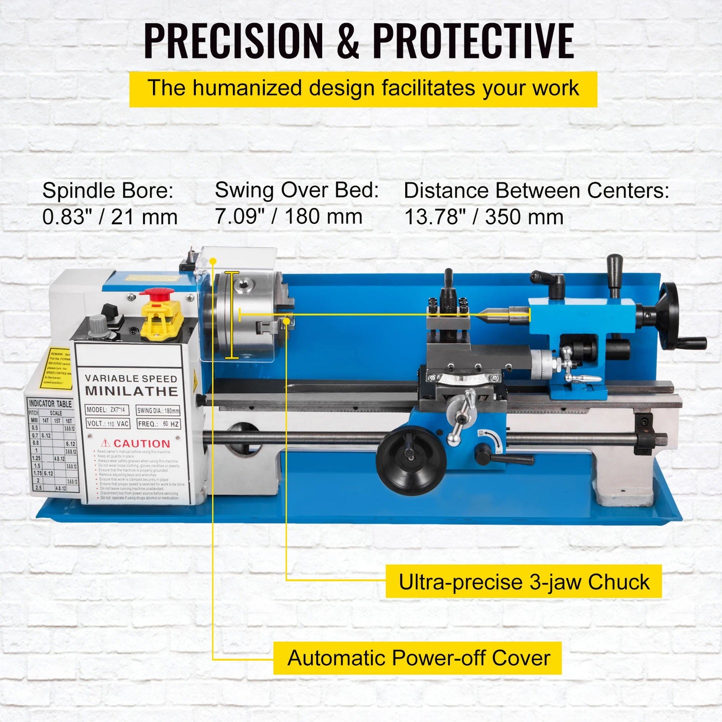 Mini Metal Lathe Machine 7"x14"