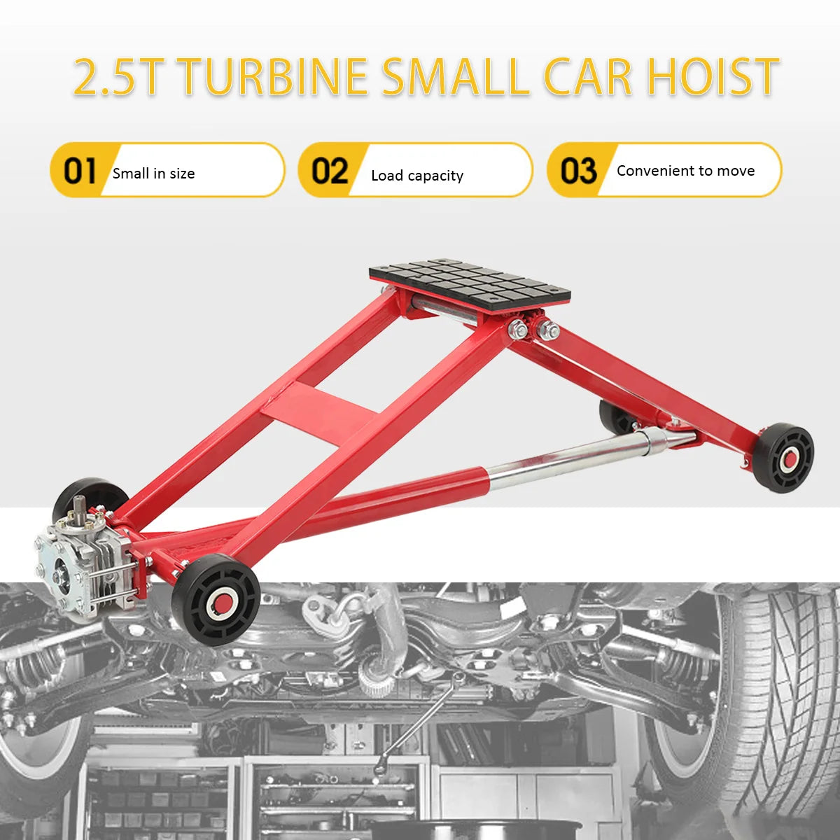 Mini Car Lift 2.5 Ton Capacity
