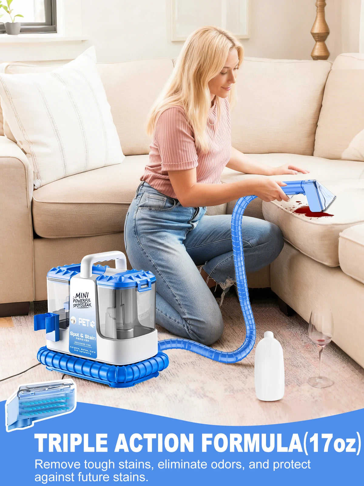 Carpet + Upholstery Cleaner w/ 5 Cleaning Tools