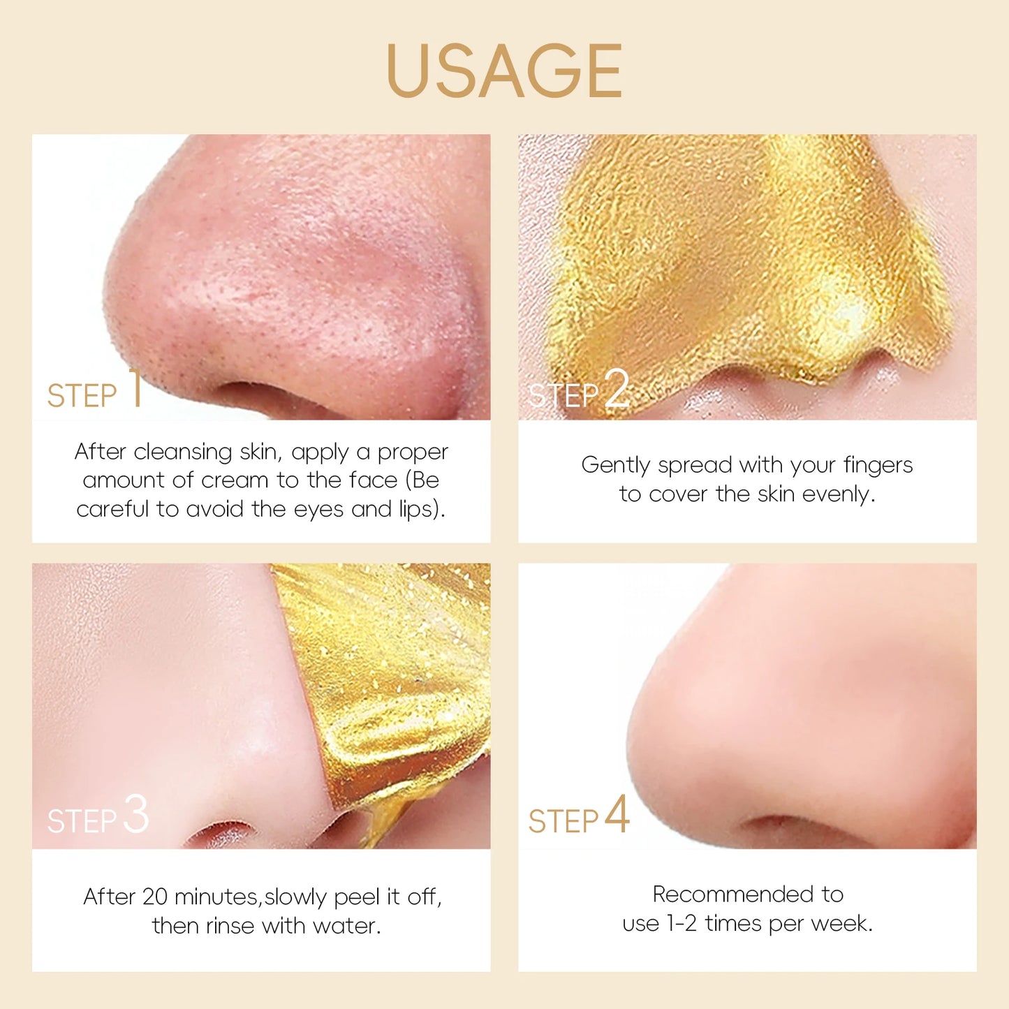 Gold Peel-Off Mask 3PCS