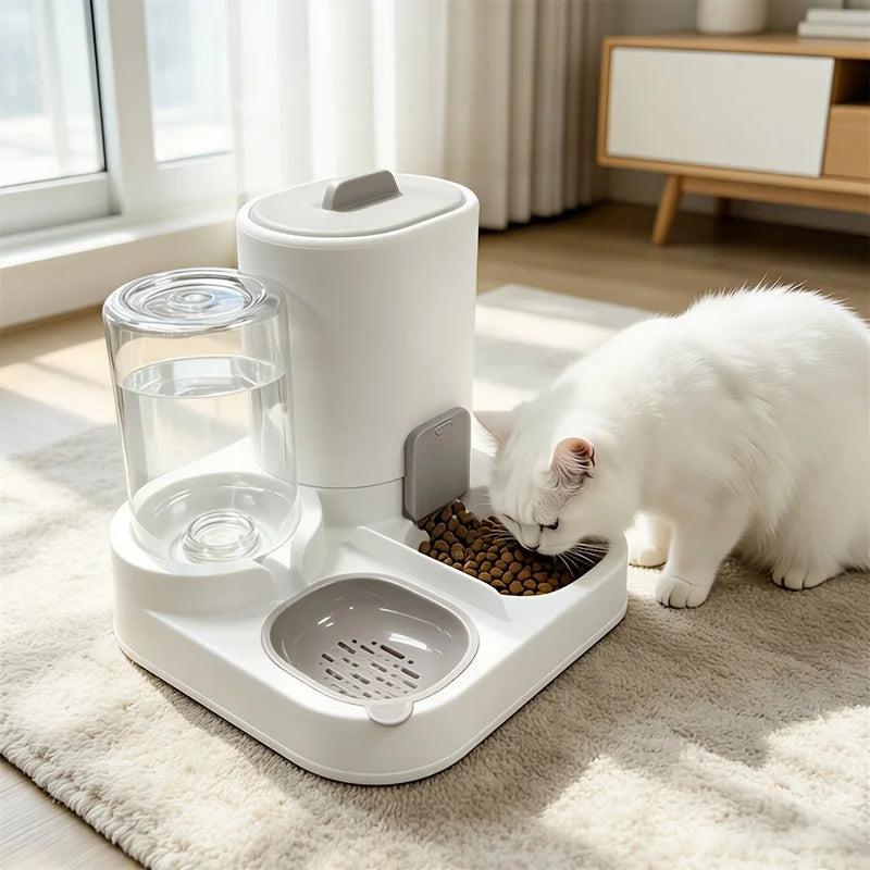 Cat Feeder And Water Dispenser, 2in 1