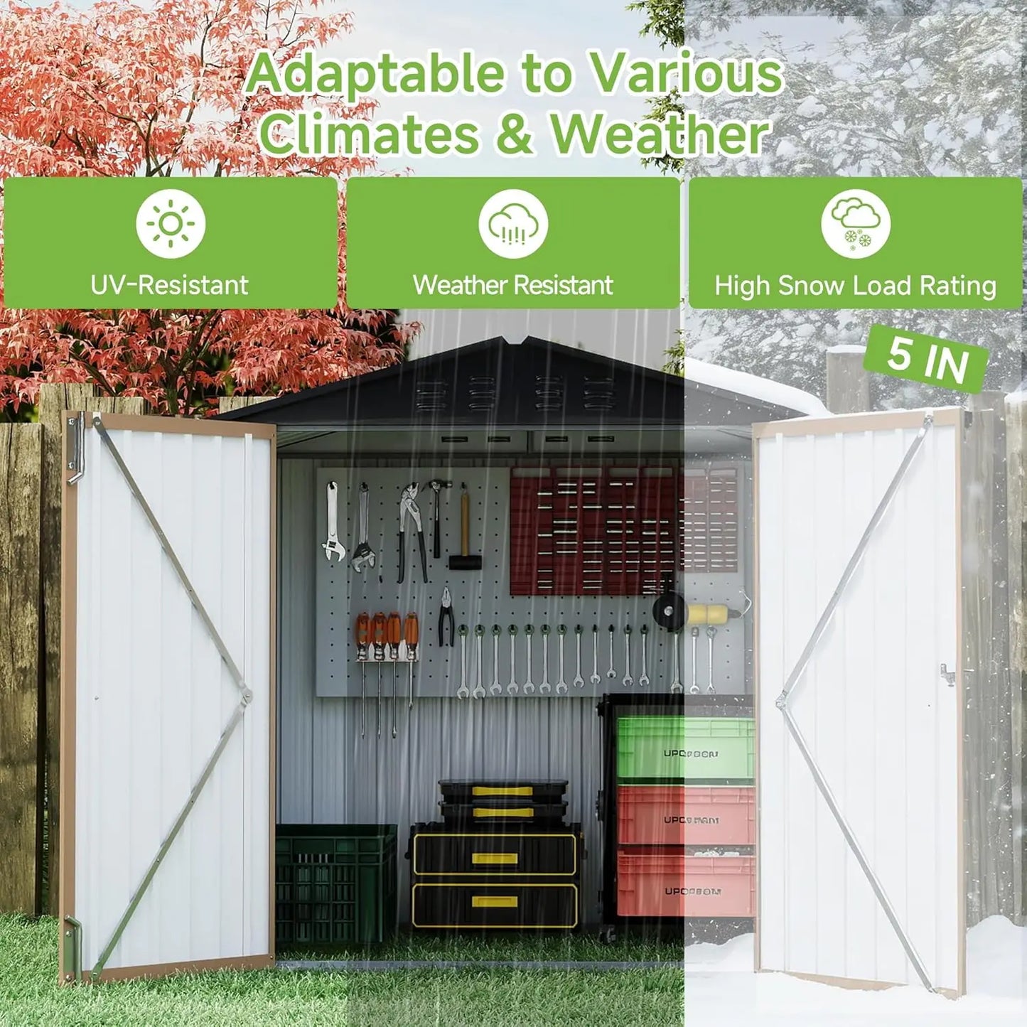 6x4 FT Metal Storage Shed