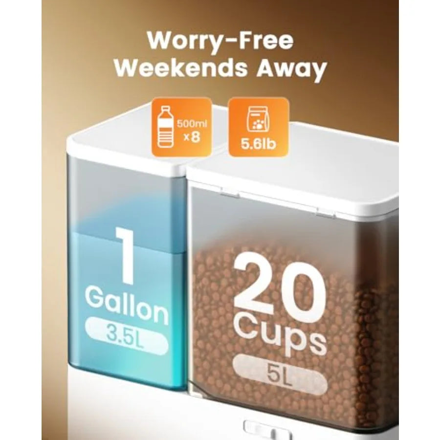 Automatic Cat Feeder and Water Dispenser,