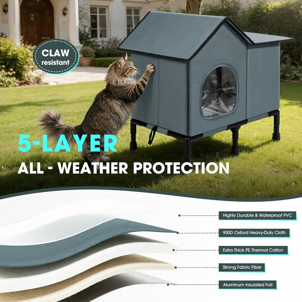 Weatherproof Heated Cat House