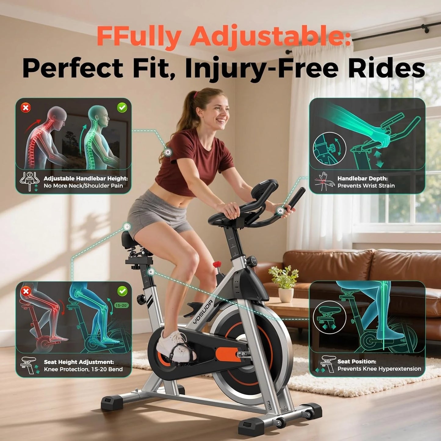 Magnetic Indoor Exercise Bike