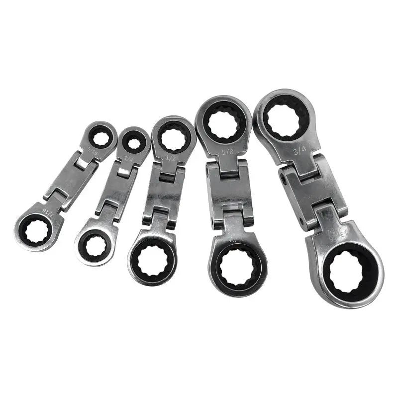 SAE Dual Flex Head Ratcheting Wrench Set