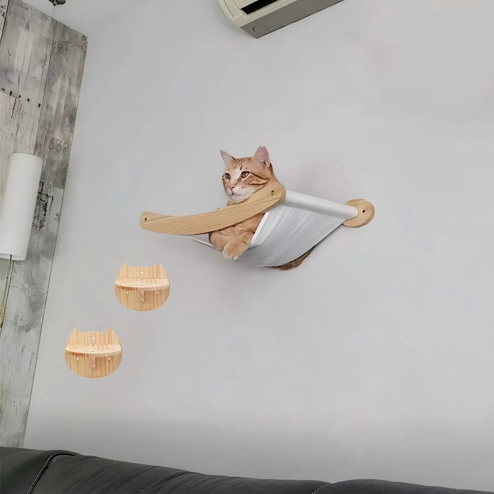 Cat Hammock and Stairway  Wall Mounted