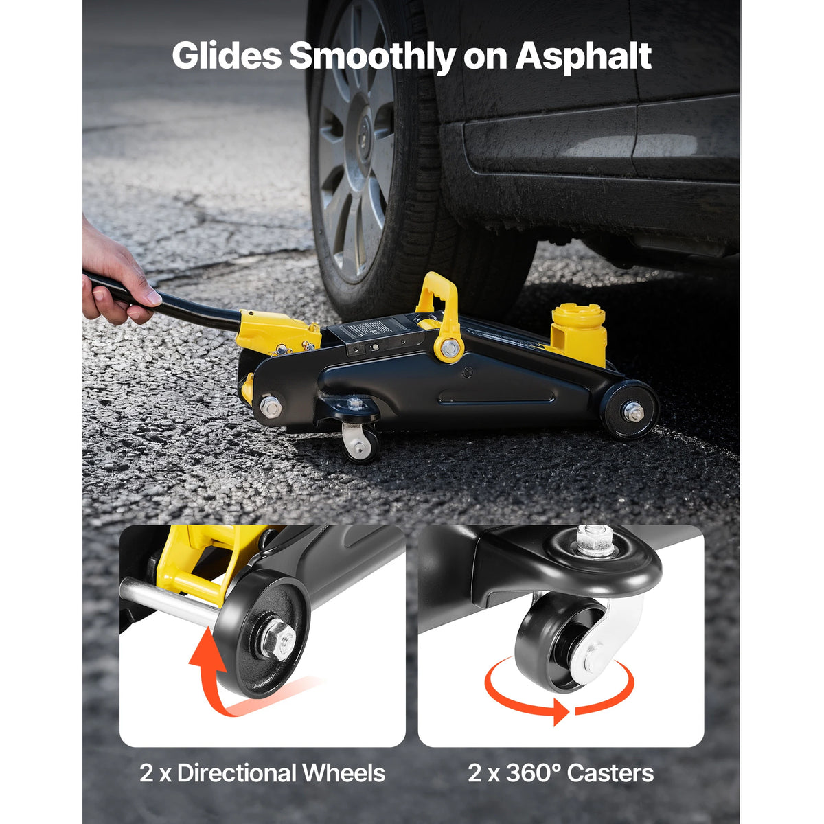 Low Profile Floor Jack with Stands