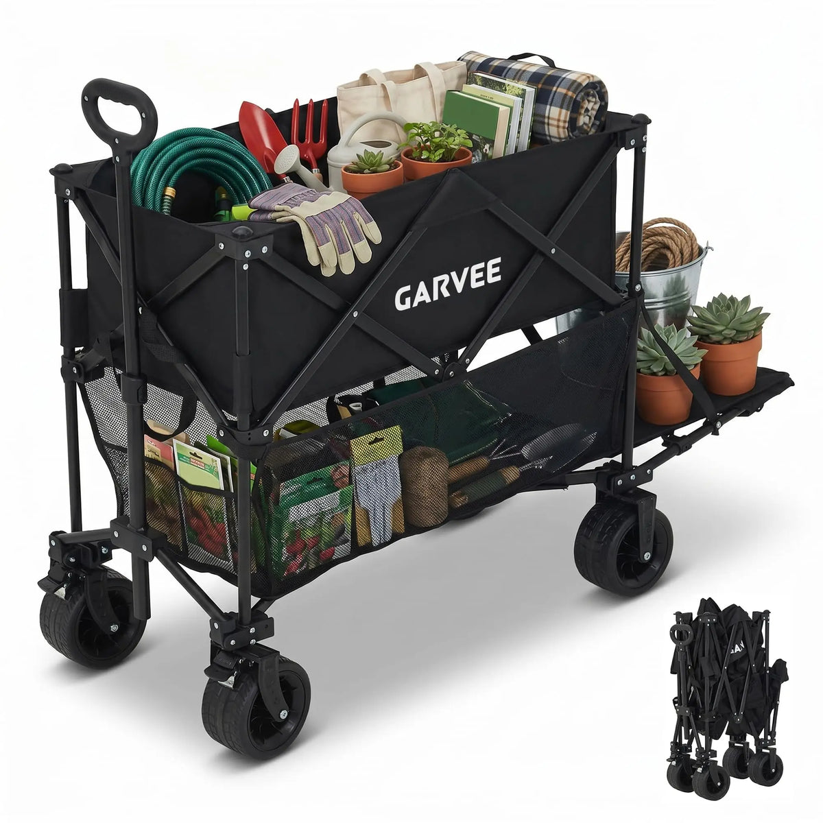 2-Tier Collapsible Garden Wagon