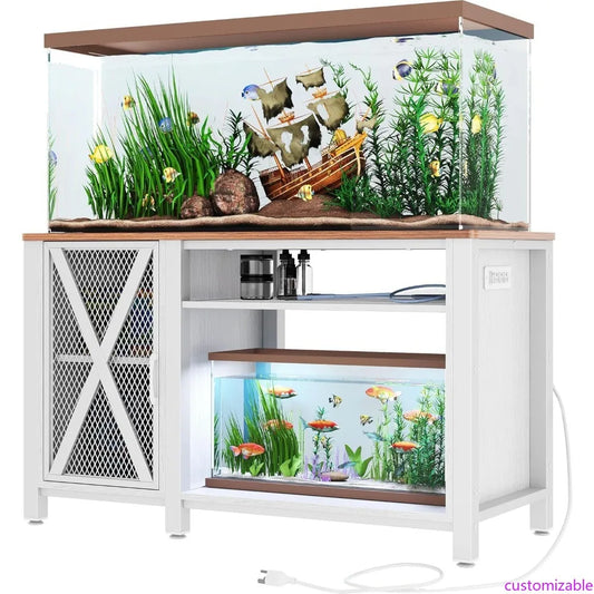 Metal Aquarium Stand with Power Outlets