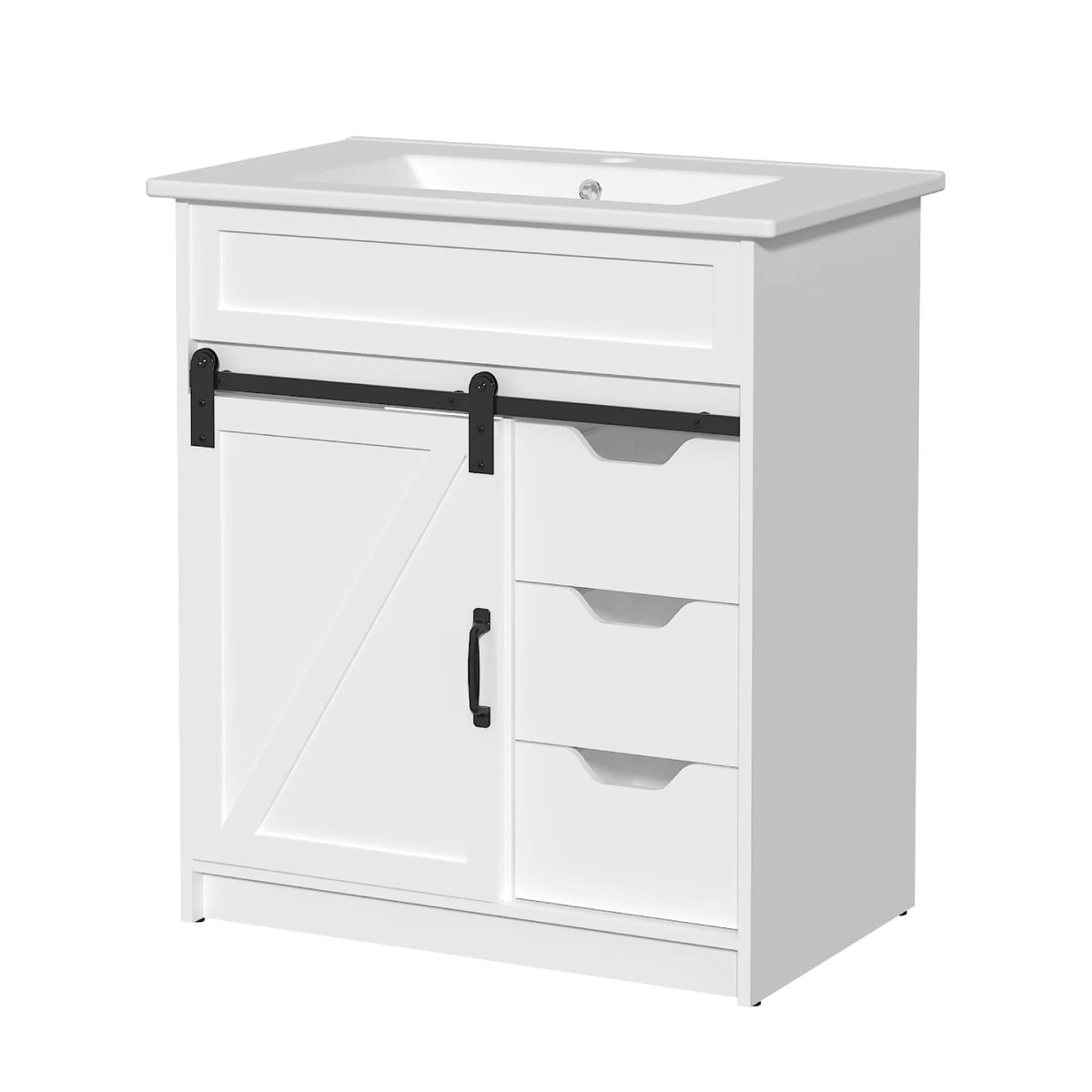 30" Farmhouse Bathroom Vanity with Sink