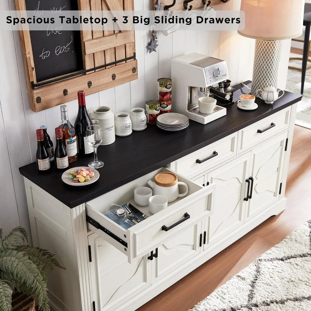 66" Farmhouse Buffet Coffee Bar