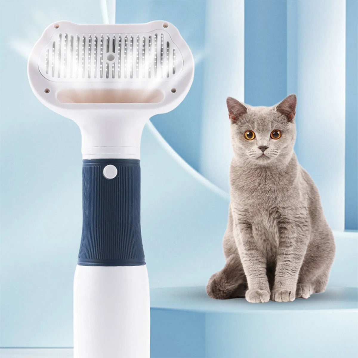 Pet Hair Dryer with Slicker Brush