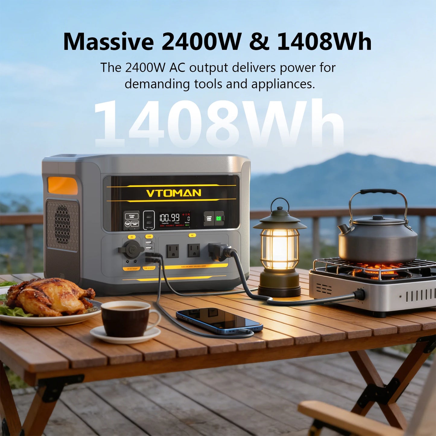 Portable Power Station 2400W  UPS