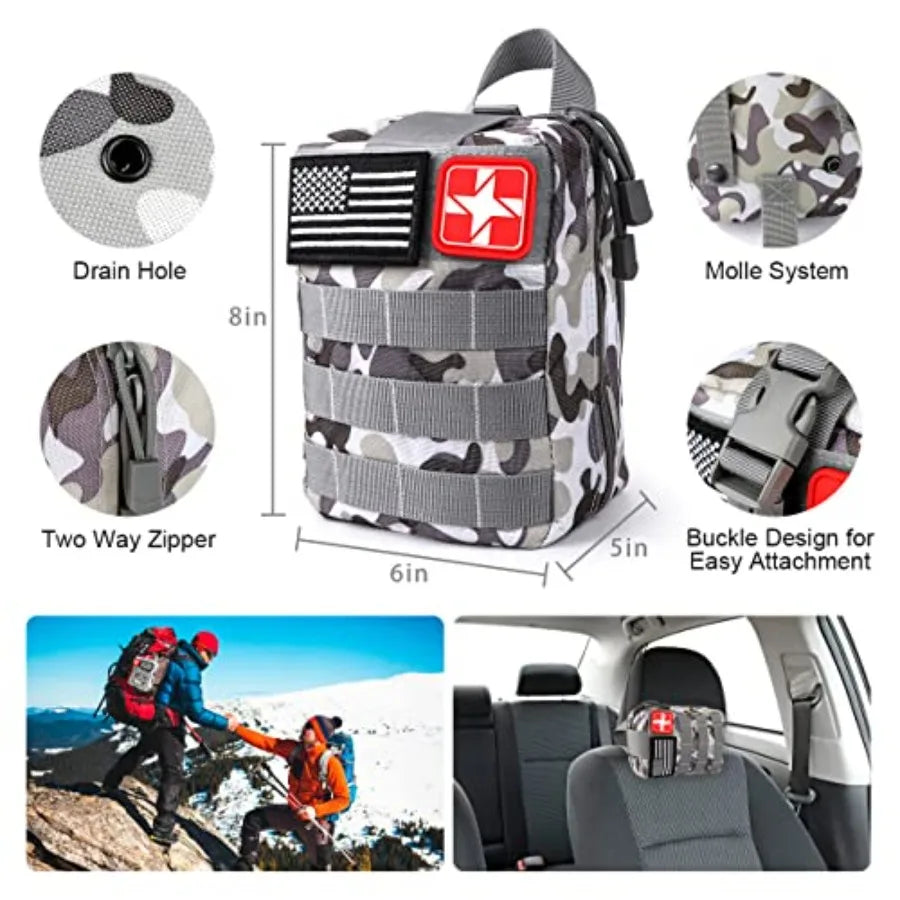 251 Pcs Survival Gear First Aid Kit